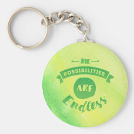 Die Möglichkeiten sind endloser grüner Schlüsselan Schlüsselanhänger