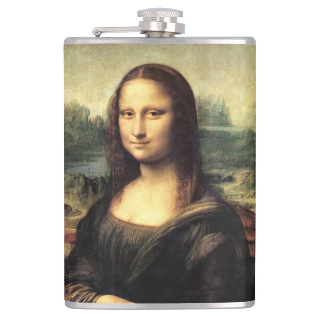 Die Mona Lisa Leonardo da Vinci Flachmann (Vorderseite)