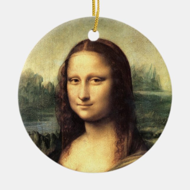 Die Mona Lisa Leonardo da Vinci Keramik Ornament (Vorne)