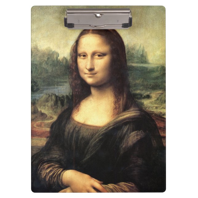 Die Mona Lisa Leonardo da Vinci Klemmbrett (Vorderseite)