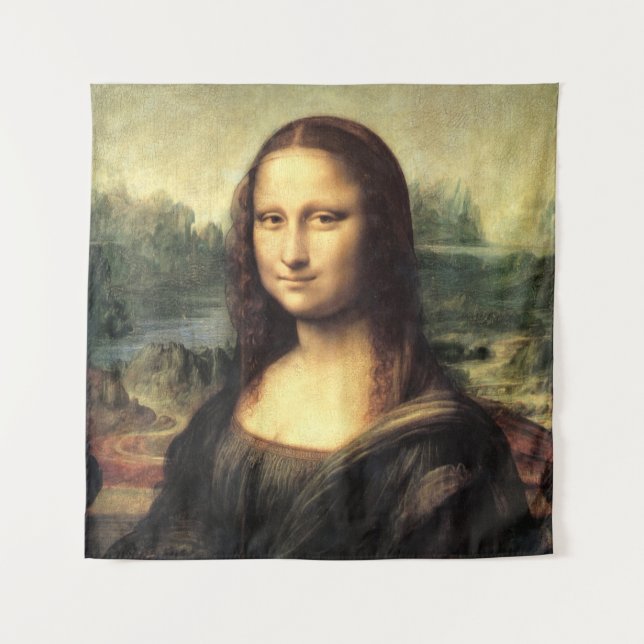 Die Mona Lisa Leonardo da Vinci  Wandteppich (Vorderseite)