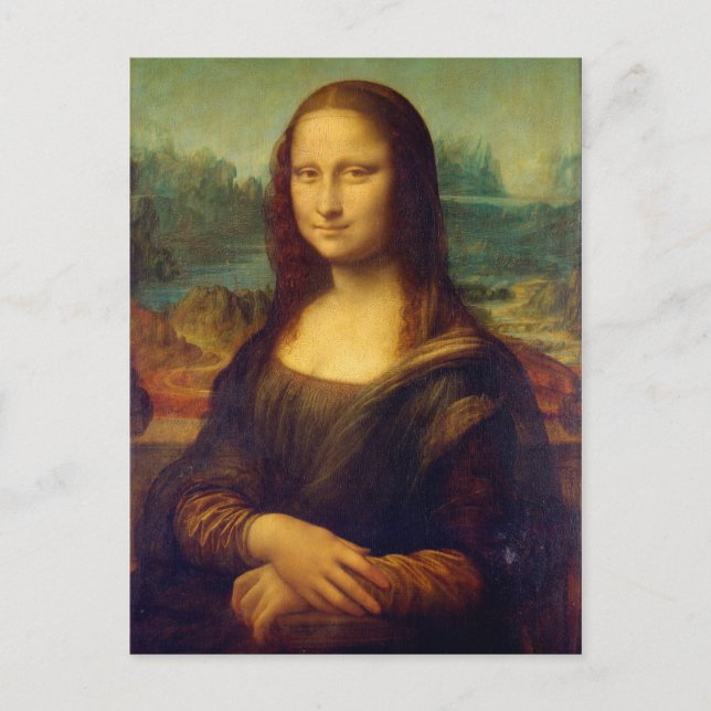 Die Mona Lisa Postkarte (Vorderseite)