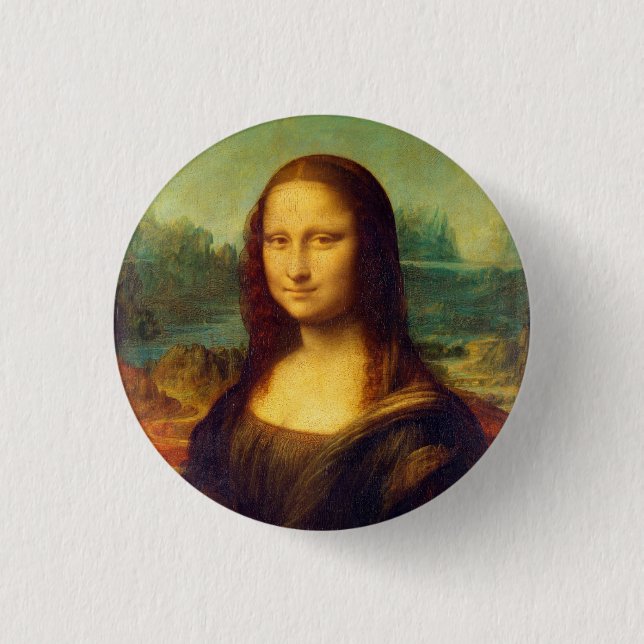 Die Mona Lisa von Leonardo Da Vinci Button (Vorderseite)
