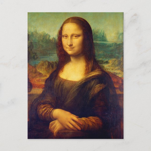 Die Mona Lisa von Leonardo Da Vinci Postkarte (Vorderseite)