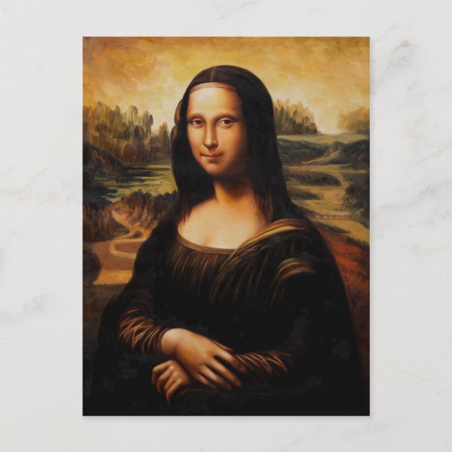 Die Mona Lisa von Leonardo Da Vinci Postkarte (Vorderseite)