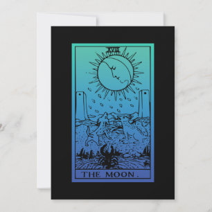 Die Mond-Tarot-Karte zeigt die Grußkarte Karte