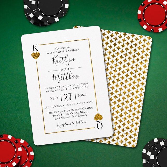 Die Mongram Playing Card Wedding Collection Einladung (Von Creator hochgeladen)