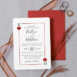 Die Mongram Playing Card Wedding Collection Einladung<br><div class="desc">Feiern Sie stilvoll mit diesen stilvollen und sehr trendigen Einladungen für Hochzeiten. Dieses Design lässt sich leicht mit Ihrer speziellen Veranstaltungssprache personalisieren und Ihre Gäste werden begeistert sein, wenn sie diese fantastischen Einladungen erhalten. Das K & Q der Herzen kann entweder so links werden, wie es ist, den König und...</div>