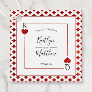 Die Mongram Playing Card Wedding Collection Geschenkanhänger