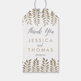 Die monochrome Fern Woodland Wedding Collection Geschenkanhänger