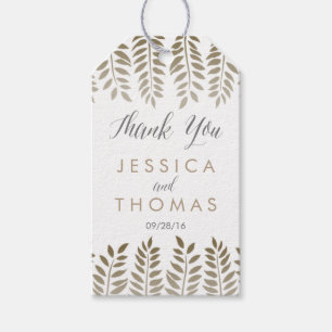 Die monochrome Fern Woodland Wedding Collection Geschenkanhänger