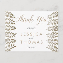 Die monochrome Fern Woodland Wedding Collection Postkarte