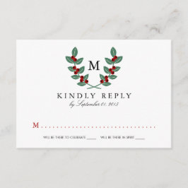 Die Monogram Berry Bush Wedding Collection - UAWG RSVP Karte