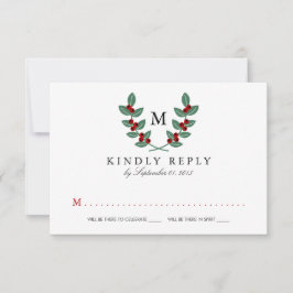 Die Monogram Berry Bush Wedding Collection - UAWG RSVP Karte