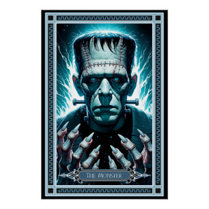 Die Monster-Tarot-Karte Frankensteins Poster