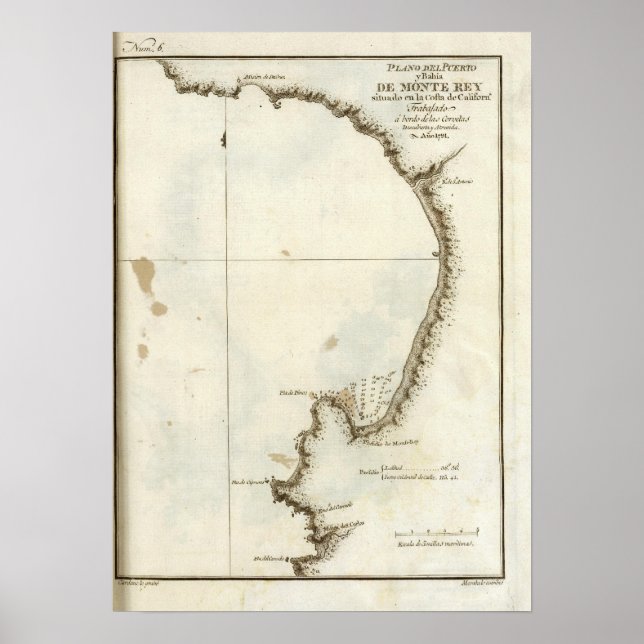 Die Monterey Bay und die Halbinsel Poster (Vorne)