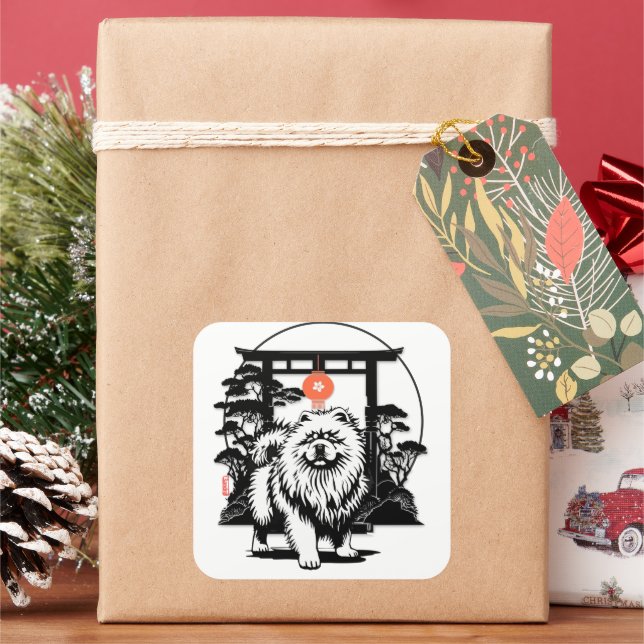 DIE MOON GATE Chow Quadratischer Aufkleber (Feiertag)