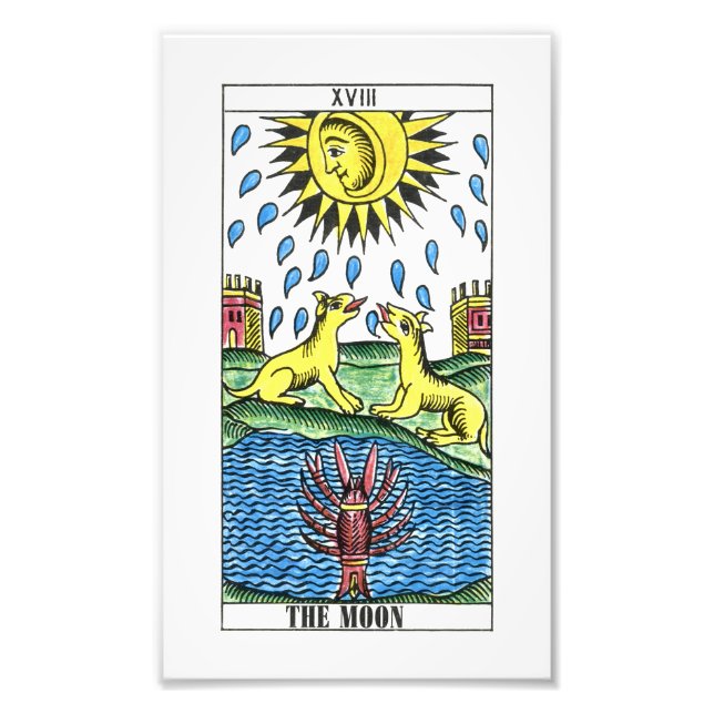 Die Moon Tarot Card Fotodruck (Vorne)
