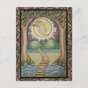 Die Moon Tarot Card Postkarte