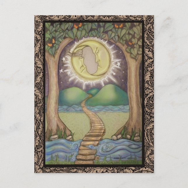 Die Moon Tarot Card Postkarte (Vorderseite)