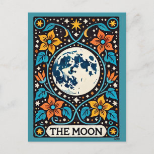 Die Moon Tarot Card Vollmond Luna Postkarte