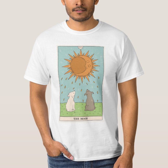 Die Moon-Tarot-Karte des modernen Major Arcana T-Shirt (Vorderseite)