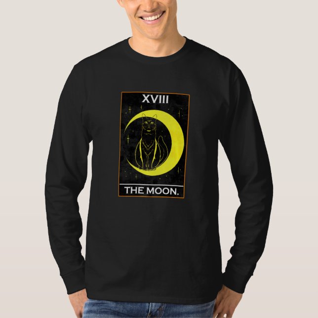 Die Moon-Tarot-Karte mit Cat T-Shirt (Vorderseite)
