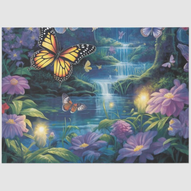 Die Moonlight Butterfly Serie Design 13 Seidenpapier (Vorderseite)
