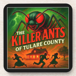 "DIE MÖRDERAMEISEN VON TULARE COUNTY". SET VON 6. GETRÄNKEUNTERSETZER