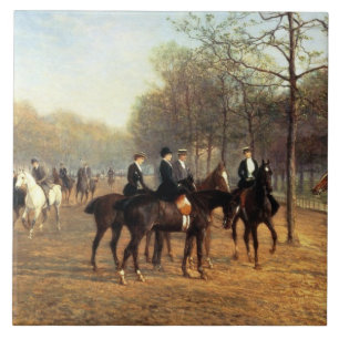 Die Morgen-Fahrt, faule Reihe, Hyde Park, 1894 (Öl Fliese