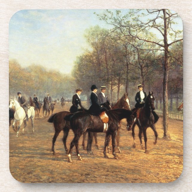 Die Morgen-Fahrt, faule Reihe, Hyde Park, 1894 (Öl Untersetzer (Vorderseite)