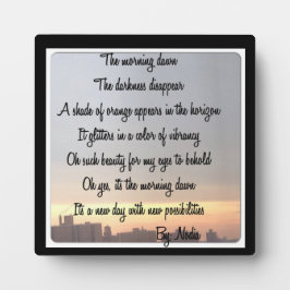 Die Morgendämmerung Fotoplatte