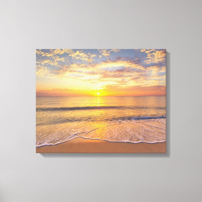 Die Morgensonne am Meer Leinwanddruck (Vorderseite)