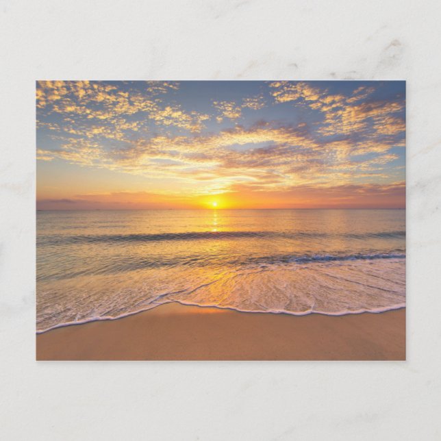 Die Morgensonne am Meer Postkarte (Vorderseite)