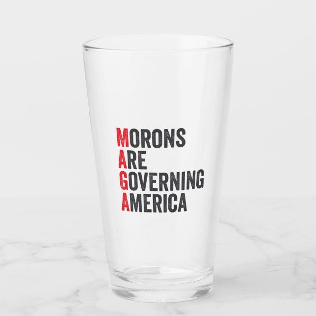 Die Morone regieren Amerika am 4. Juli Glas (Vorderseite)