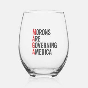 Die Morone regieren Amerika am 4. Juli Weinglas Ohne Stiel