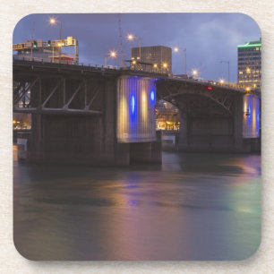 Die Morrison-Brücke über den Fluss Willamette Getränkeuntersetzer