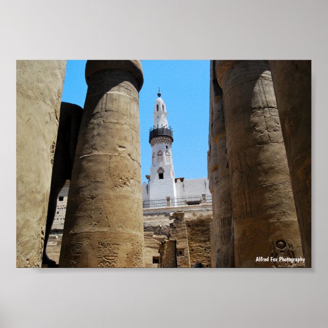 Die Moschee des Luxor-Tempels Poster (Vorne)