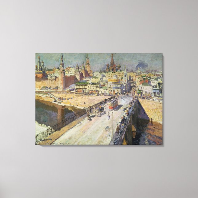 Die Moskva-Brücke, 1914 Leinwanddruck (Vorderseite)