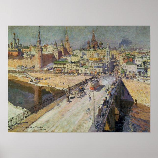 Die Moskva-Brücke, 1914 Poster (Vorne)