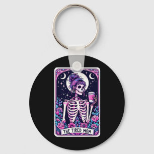 Die müde Mama Tarot Card Skeleton Mütter Day Skul Schlüsselanhänger