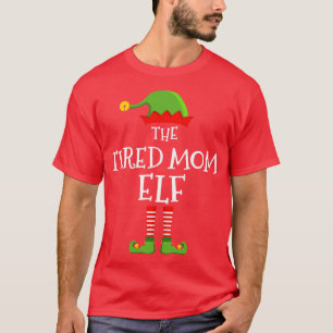 Die müde Mutter lustige Weihnachten passend Famili T-Shirt