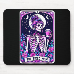 Die müde Mutter Tarotkarte Skelett-Mutter Hallowee Mousepad