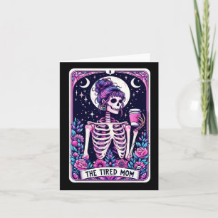 Die müde Mutter Tarotkarte Skelett Muttertag Toten Karte