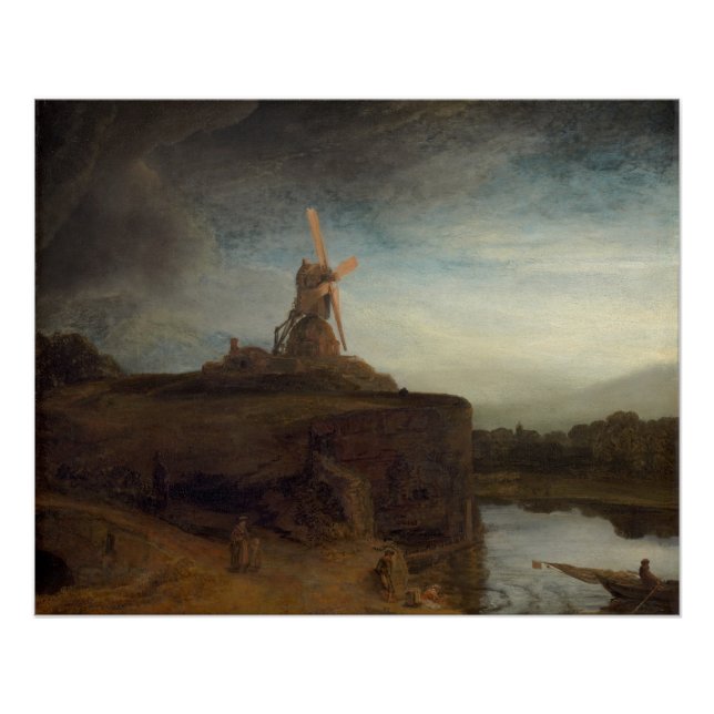 Die Mühle, 1645-48 (Öl auf Leinwand) Poster (Vorderseite)