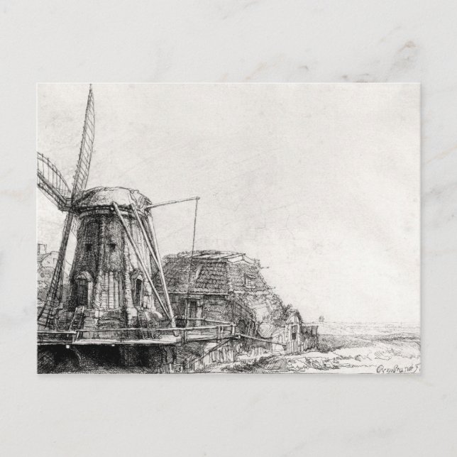 Die Mühle von 1641 Postkarte (Vorderseite)