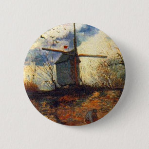 Die Mühle von La Galette Van Gogh Button