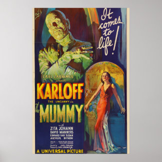 Die Mumie932 Vintage Style Monster Movie Poster