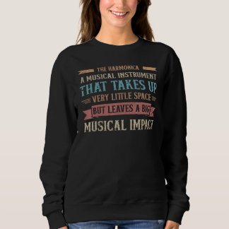 Die Mundharmonika Ein Musikinstrument Vintage Harm Sweatshirt