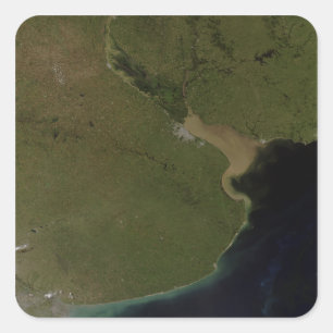 Die Mündung Rio de la Plata Quadratischer Aufkleber